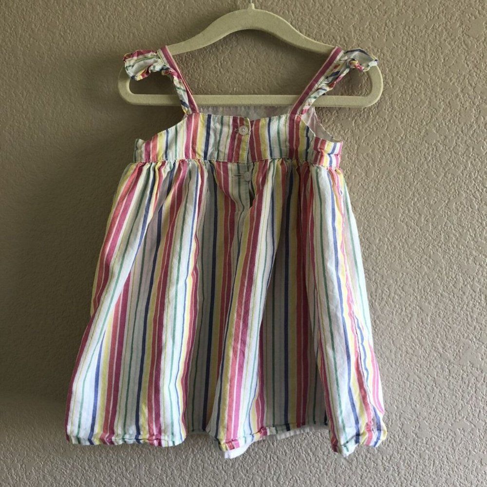 Baby Gap Striped Cotton Dress Multicolor Toddler 2 Years Old - Picture 2 of 4